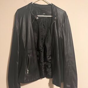 a.n.a Women's Black Leather Jacket